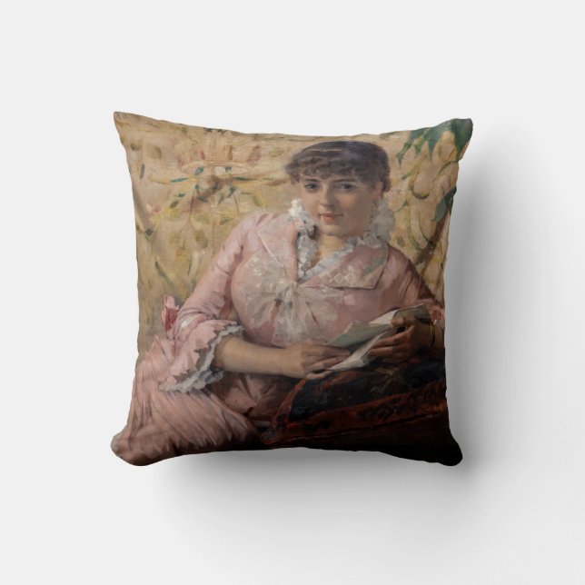 Coussin Albert Edelfeel - La Parisienne de lecture (Recto)