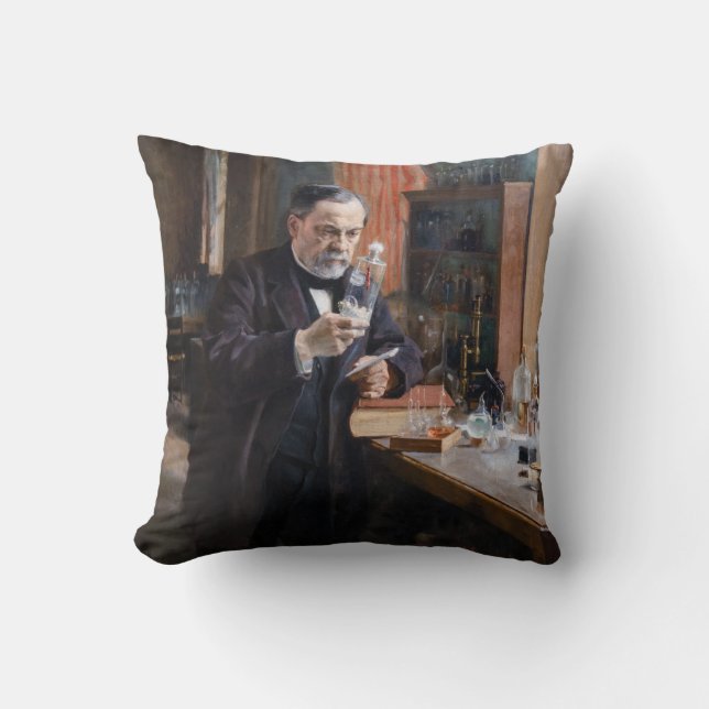 Coussin Albert Edelfeue - Portrait de Louis Pasteur (Recto)