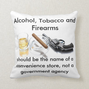 Coussin Alcool, tabac et armes à feu