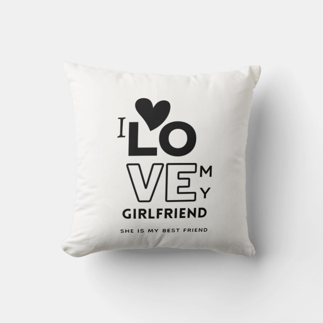 Coussin Alerte de la copine HOTTEST ! I Love My GF Award T (Recto)