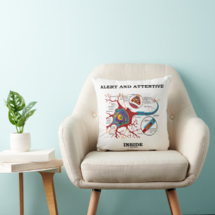 Coussin Alerte Et Attentive À L'Intérieur Du Neuron Synaps