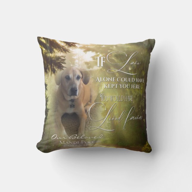 Coussin Aletha Soldat Si Amour Unique Forêt Pet Memorial (Recto)