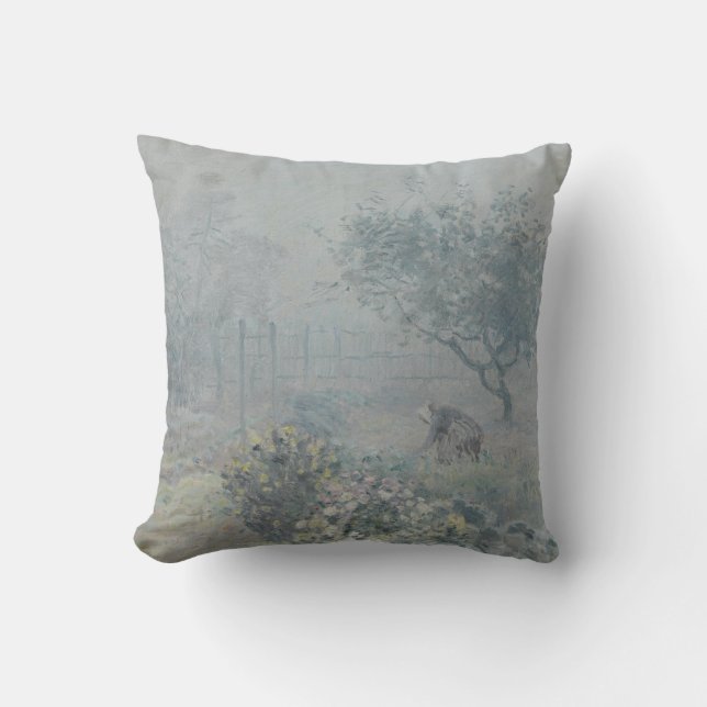 Coussin Alfred Sisley - Brouillard, Voisins (Recto)