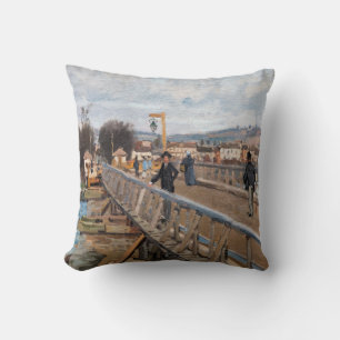 Coussin Alfred Sisley - Footbridge à Argenteuil