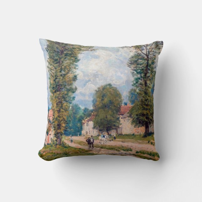 Coussin Alfred Sisley - La route de Versailles (Recto)