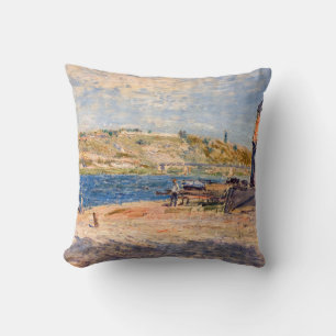 Coussin Alfred Sisley - Les berges de la rivière à Saint-M