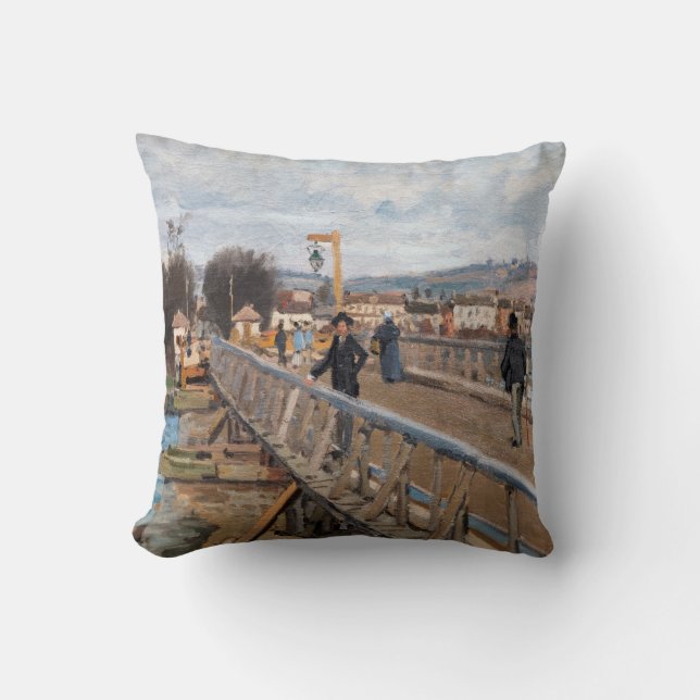 Coussin Alfred Sisley - Passerelle d'Argenteuil (Recto)