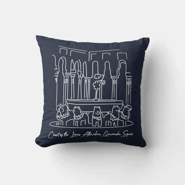Coussin Alhambra Cour des Lions 1 (Recto)