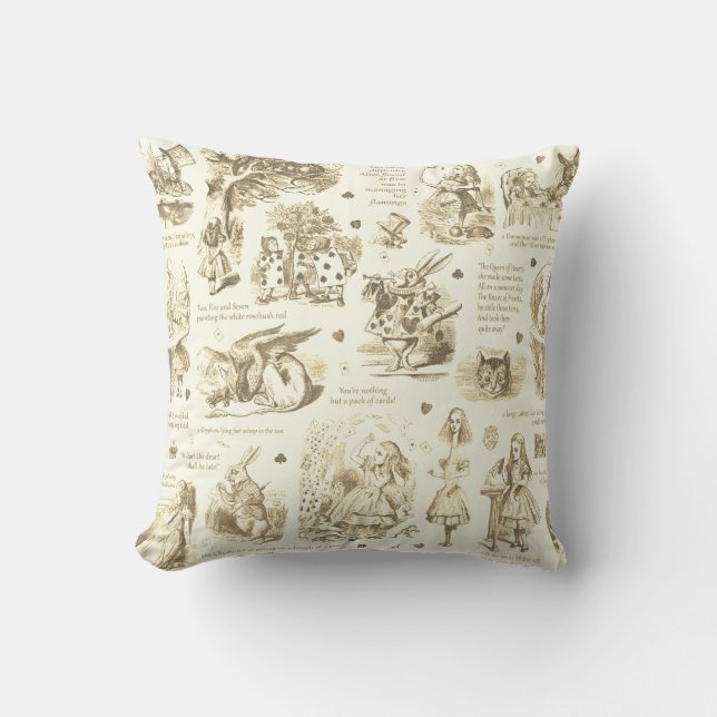 Coussin Alice au pays des merveilles Citations de toile be (Recto)