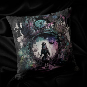Coussin Alice au pays des merveilles   Dans le trou de lap