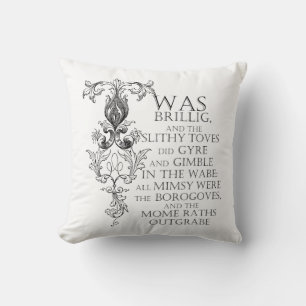 Coussin Alice Au Pays Des Merveilles Jabberwocky Poem Thai