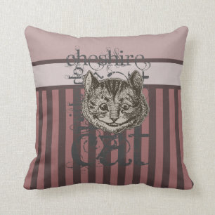 Coussin Alice dans la grunge de chat de Cheshire du pays