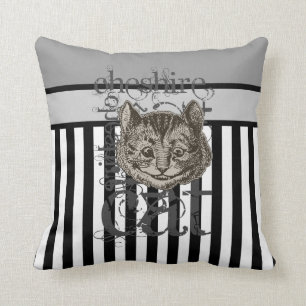 Coussin Alice dans la grunge de chat de Cheshire du pays