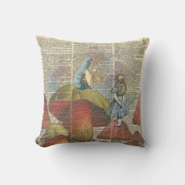 Coussin Alice dans le narguilé du Pays des merveilles-Le (Recto)