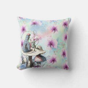 Coussin Alice et Caterpillar Purple Floral