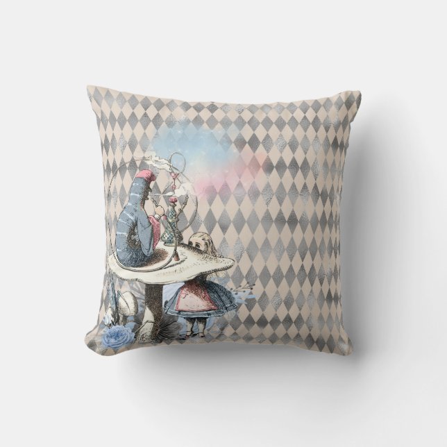Coussin Alice et la Caterpillar (Recto)