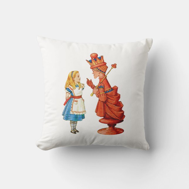 Coussin Alice et la Reine Rouge (Recto)