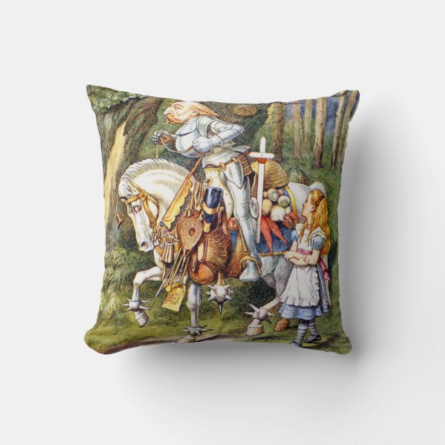 Coussin Alice et le chevalier blanc au pays des merveilles (Recto)
