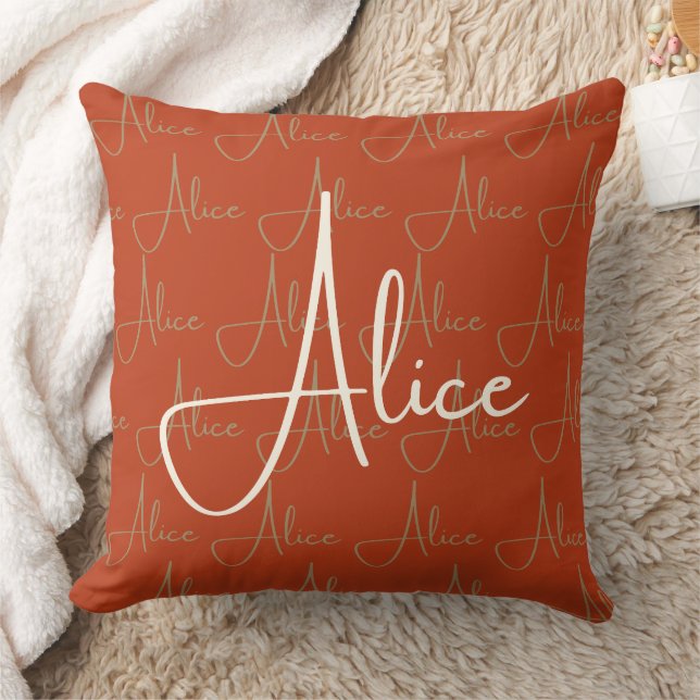 Coussin Alice Motif de nom manuscrit (Couverture)