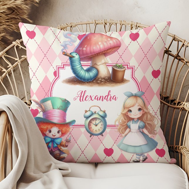 Coussin Alice personnalisée mignonne au pays des merveille (Créateur téléchargé)