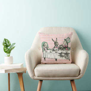 Coussin Alice Tea Party Jetez l'oreiller