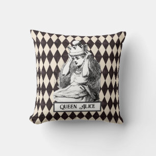Coussin Alice vintage avec Arlequin de la Couronne