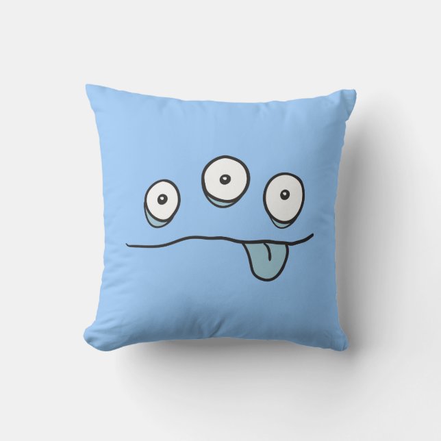 Coussin Alien bleu Monster Cushion (Recto)