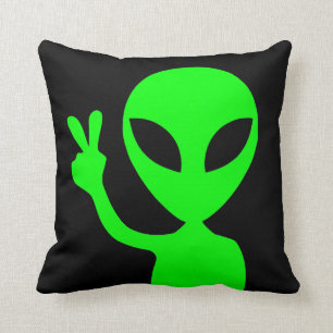 Coussin Alien du panneau de la paix