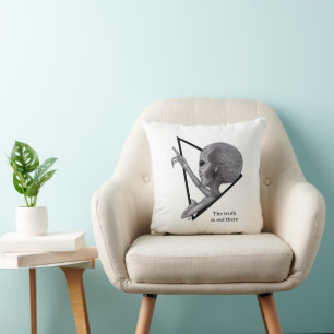 Coussin Alien gris, la vérité est là