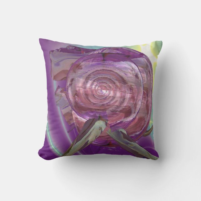 Coussin ALIEN NEREIDE /NYMPH D'EAU, ROSE SEASHELL Sci-Fi (Recto)