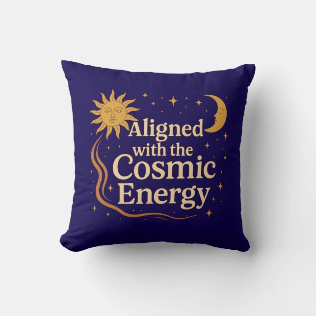 Coussin Aligné avec le Boho Céleste Énergie Cosmique (Recto)