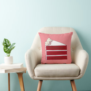 Coussin Alimentation Sud Rouge Velvet Couche de gâteau Bou