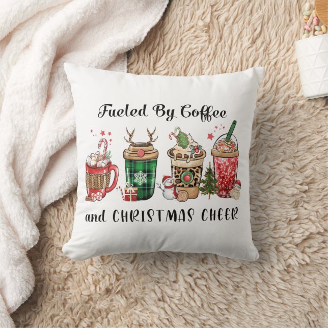 Coussin Alimenté par Café et Noël (Couverture)