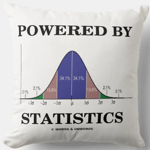 Coussin Alimenté Par Statistiques Bell Courbe Stats Humour