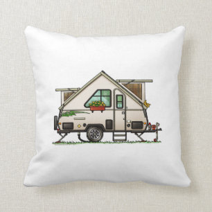 Coussin Aliner Pop Up RV heureux camper art céramique orne