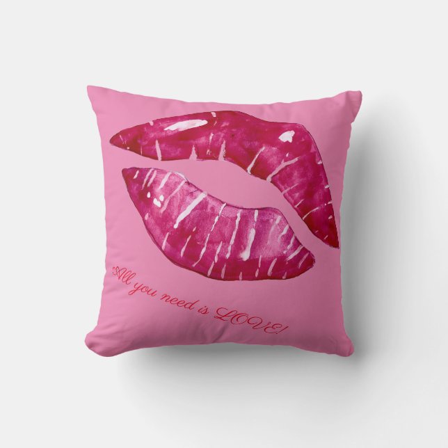 Coussin All you need is love motif on throw cushion (Recto)