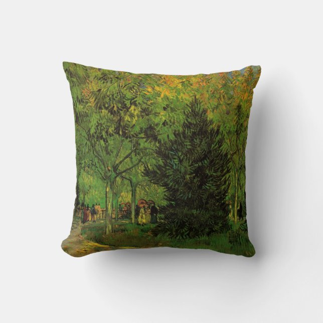 Coussin Allée dans le Jardin public, Arles par Vincent van (Recto)