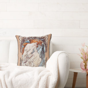 Coussin Allégorie de la musique par Alphonse Mucha