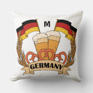 Coussin Allemand Beer personnalisé monogramme jeter oreill