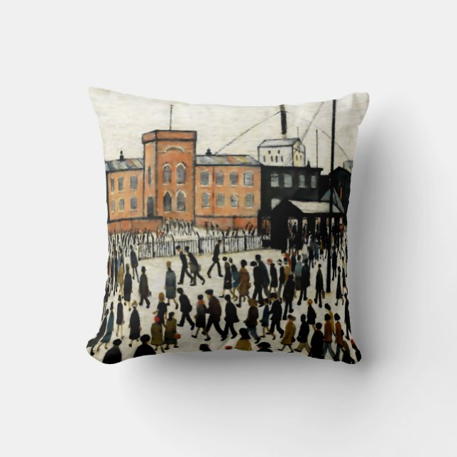 Coussin Aller Au Travail L.S Lowry (Recto)