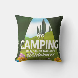 Coussin Aller camper dans la nature sauvage de mère nature