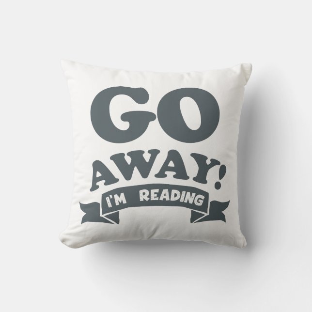 Coussin Aller-en ! Je lis l'avertissement silencieux (Recto)