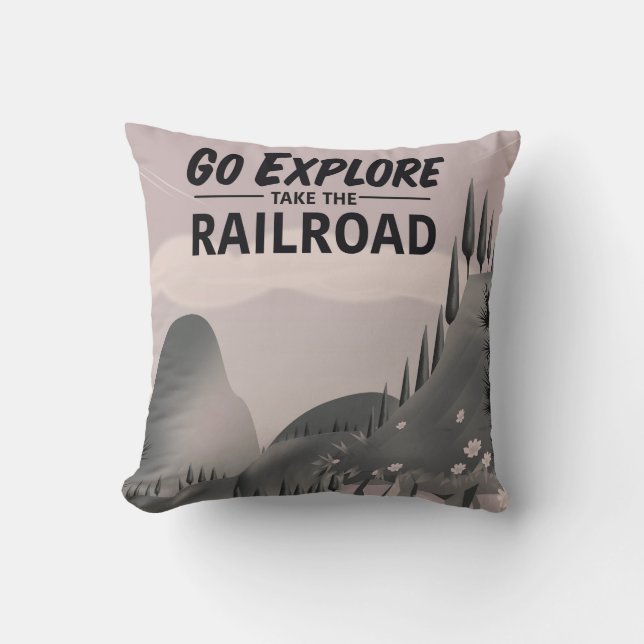 Coussin Aller Explorer prendre le Chemin de Fer (Recto)