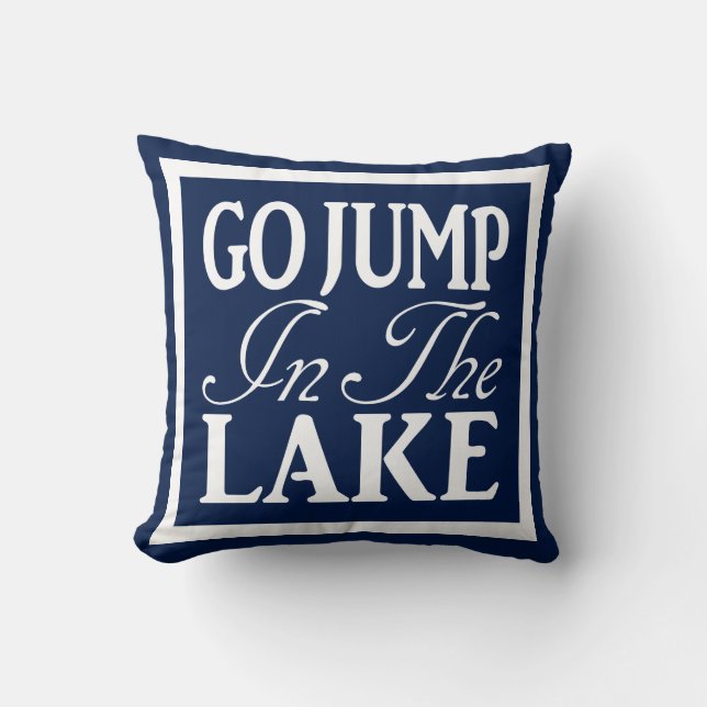 Coussin Aller Sauter Dans Le Lac (Recto)