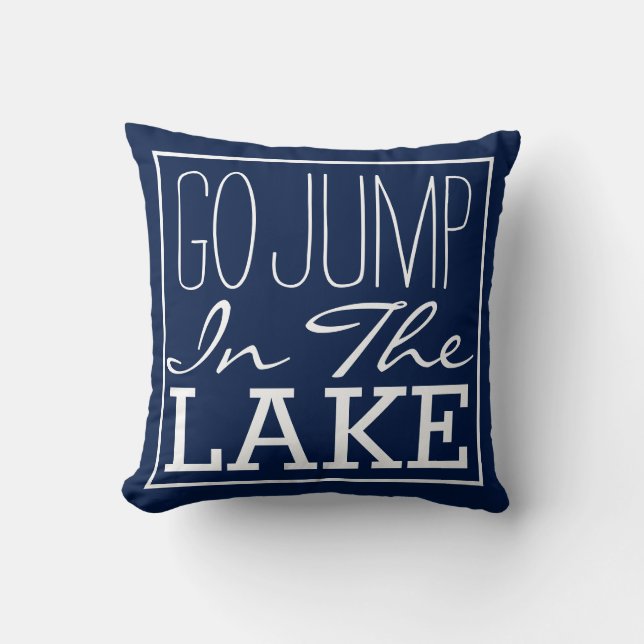 Coussin Aller Sauter Dans Le Lac (Recto)