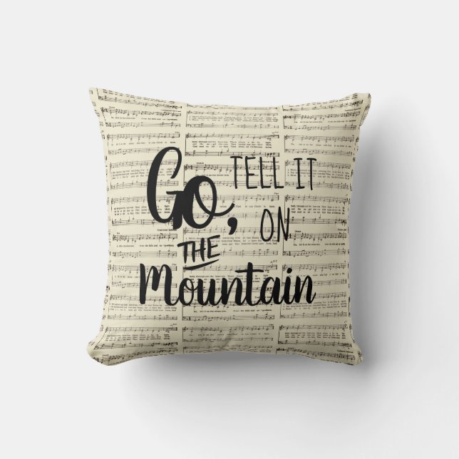 Coussin Allez le dire sur la montagne (Recto)