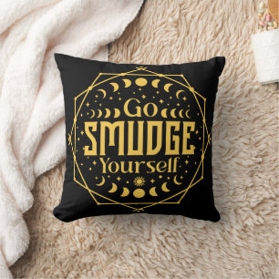 Coussin Allez vous barbouiller Phases lunaires célestes Ha