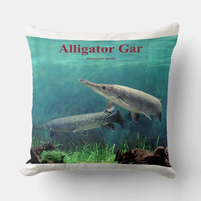 Coussin Alligator Gar Pike (Recto)