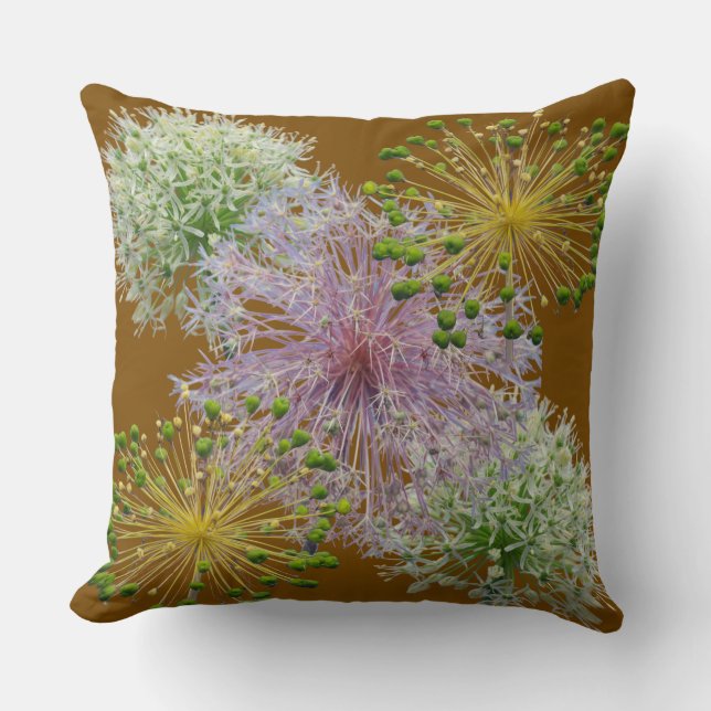 Coussin Allium ail décoratif fleur  (Recto)
