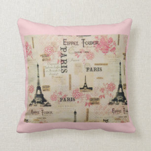 Coussin "Allons à Paris" Jetez l'oreiller 16" x 16"